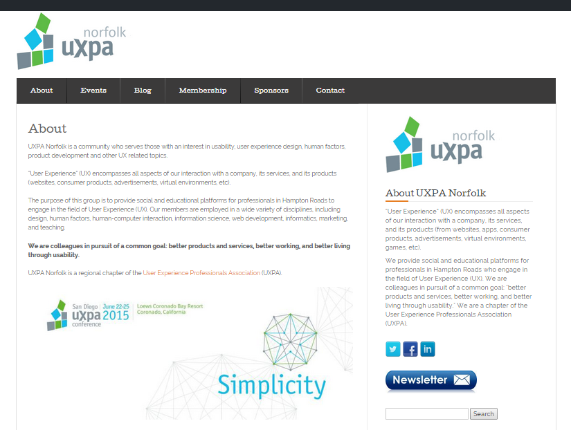 UXPA website April 2015